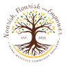 Alma-Westville Community Program logo — a tree with roots and the motto Nourish, Flourish and Empower